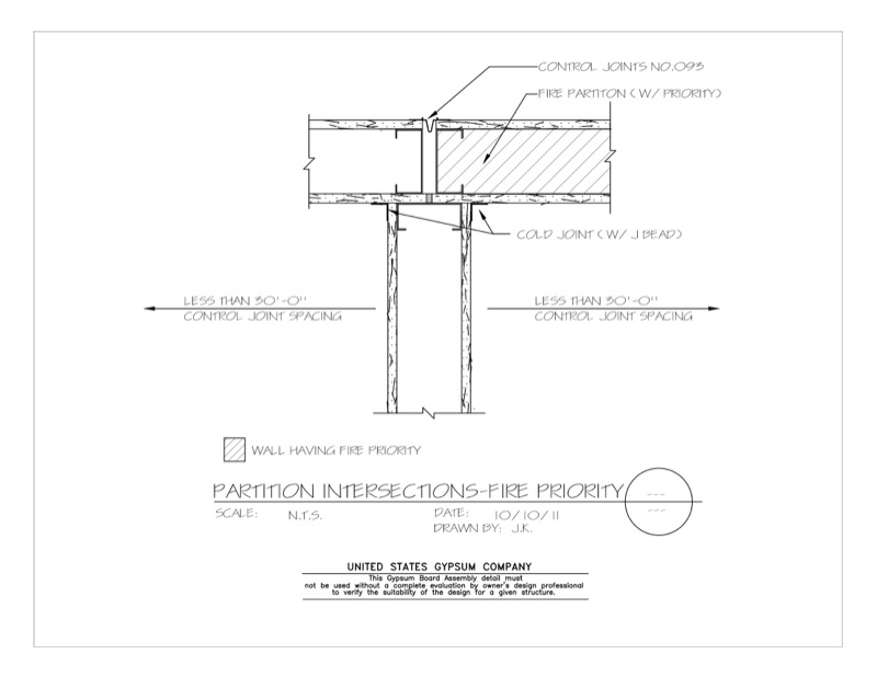 Design Details Details Page Gypsum Board Assembly Partition